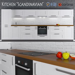 kitchen scandinavian 3d max