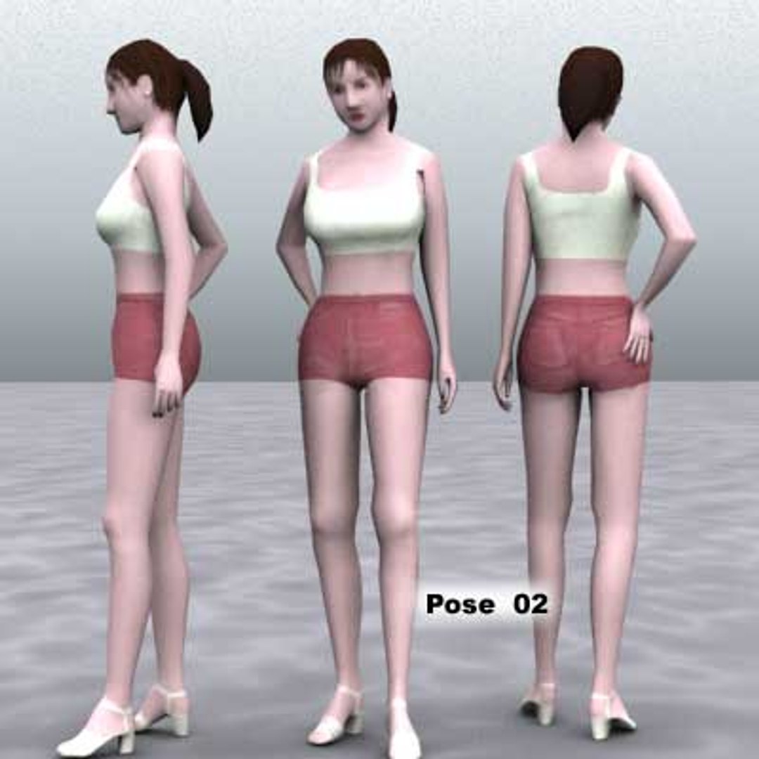 3d Human Female Girl Model