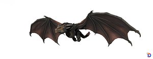 Fantasy Flying Dragon 3D Model