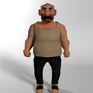 Stylized Bald Man