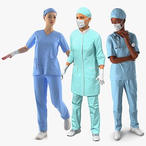 Female Doctors Rigged Collection 3 for Maya