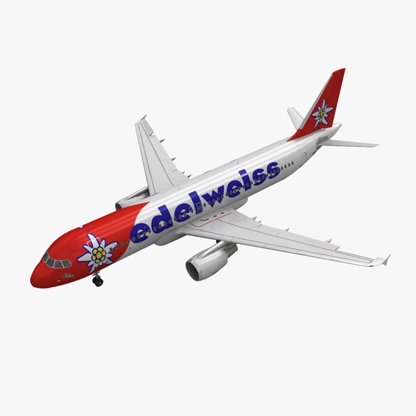 airbus a320 edelweiss air 3d model