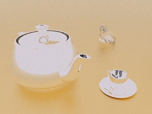 3d model of tea set