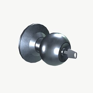 Door knob with key model