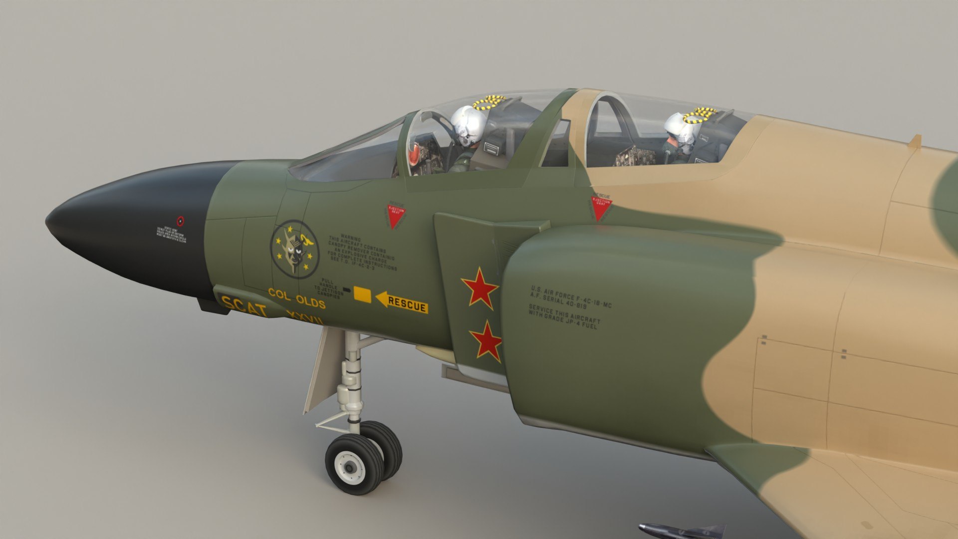 Phantom II F4 USAF SC 3D Model - TurboSquid 2324166