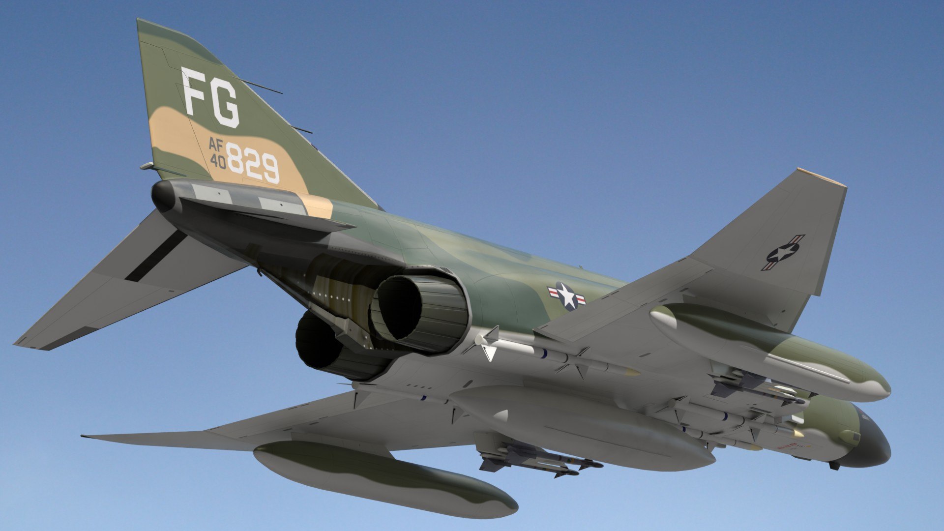 Phantom II F4 USAF SC 3D Model - TurboSquid 2324166