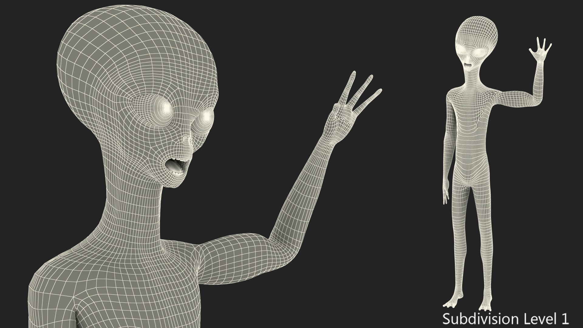 3D model Alien Greetings Pose https://p.turbosquid.com/ts-thumb/iP/qbDW0h/YB/aliengreetingspose3dmodel015/jpg/1651048772/1920x1080/fit_q87/d56d255e7307dc43ec2b6acd7b0f3a7fa6a273e4/aliengreetingspose3dmodel015.jpg
