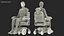3D Patient with Jazzy Select Wheelchair Rigged for Cinema 4D