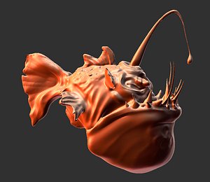 3d angler fish model