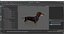 Standard Dachshund Breed Dog Alert Black Fur for Maya Rigged