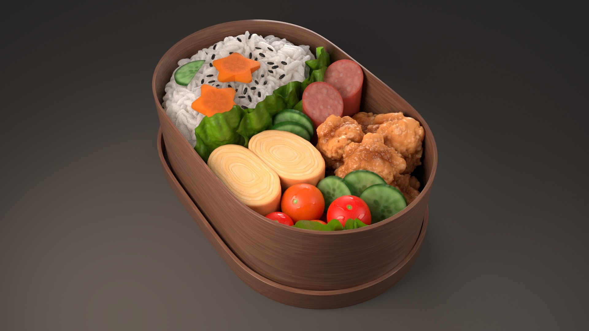 3D Bento Box Model - TurboSquid 1644418
