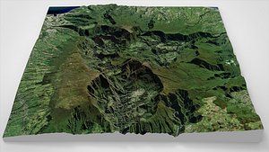 3D Volcano Piton des Neiges France