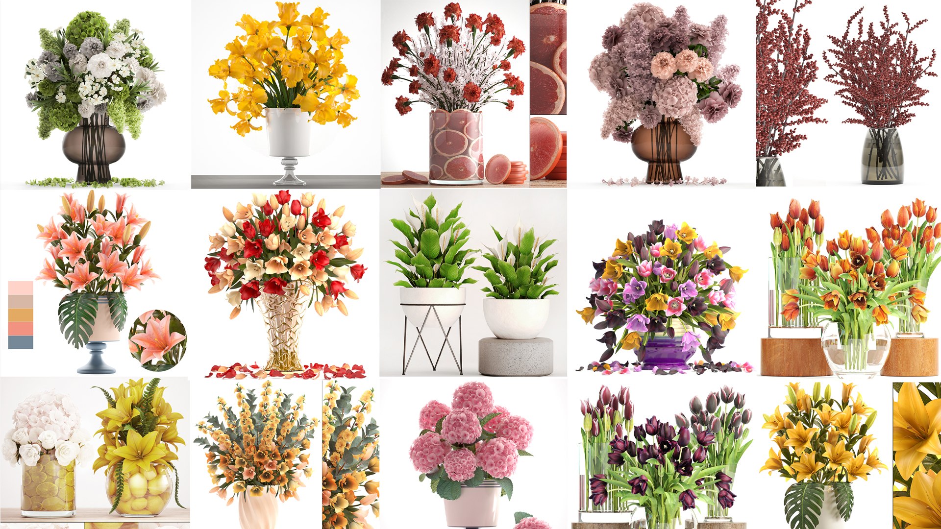 Collection of bouquets 40 pieces 3D https://p.turbosquid.com/ts-thumb/iQ/FYIhfX/oN/58/jpg/1664878686/1920x1080/fit_q87/53ba908f0c2fe16e6c168edbb8807e9451da1930/58.jpg
