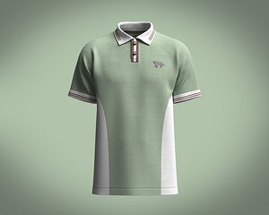 Mens Polo Shirt-Tripping Collar 3D model