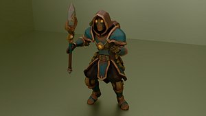 Steampunk Alchemist - Game-Ready Rigged Character  Weapon model