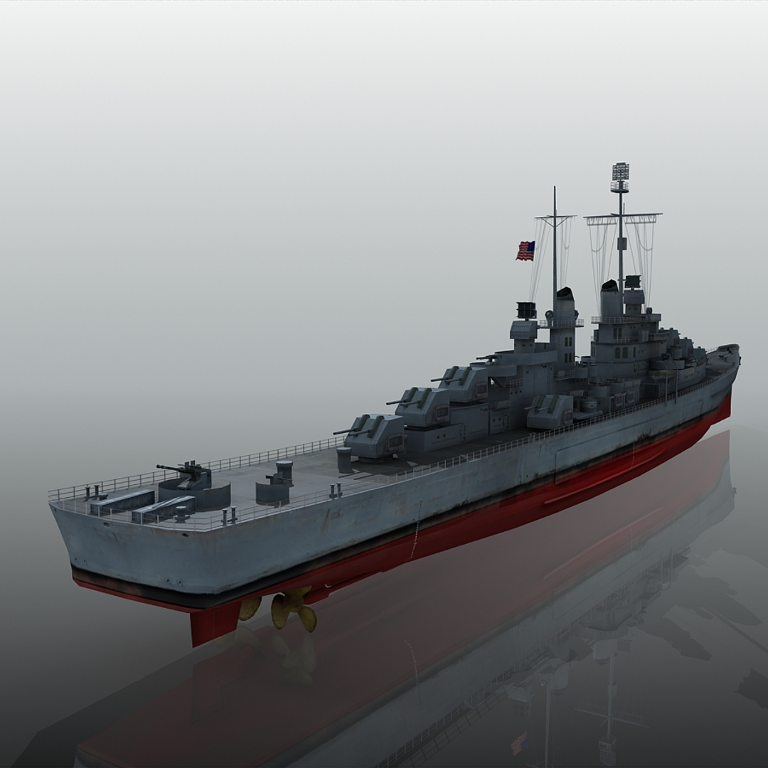 uss oakland cl-95 cl 3d max