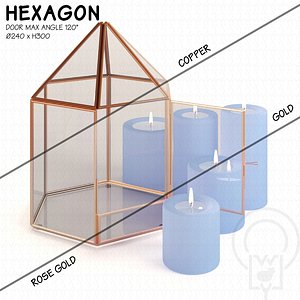 Glass tabletop gazebo Hexagon