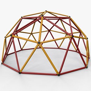 3D PBR Outdoor Playground Geodesic Climbing Dome