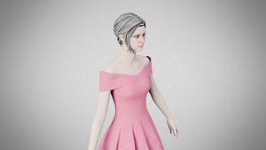 3D Dress 42 Deep Blush model