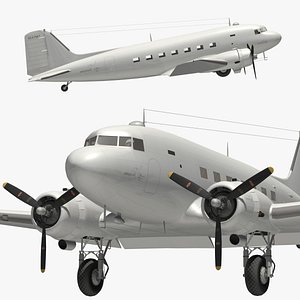 Douglas C47 Skytrain White Livery