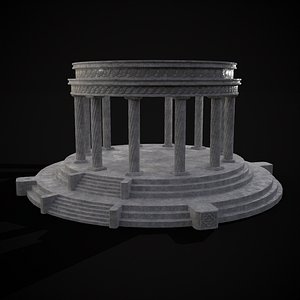 Solomonic Inspired Pergola 3D