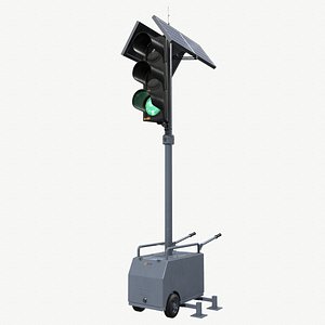 3D Portable Traffic Signal model