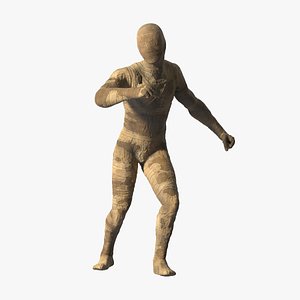 3D model Mummy with Ankh Rigged for Cinema 4D