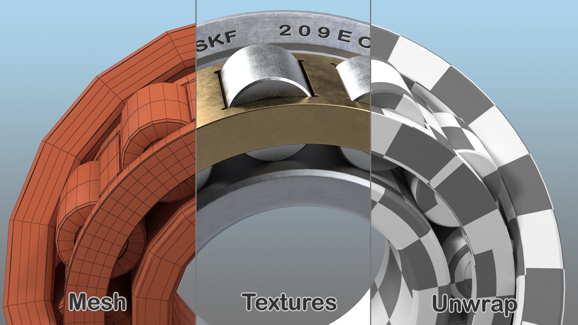 Roller bearing 3D model - TurboSquid 1465416