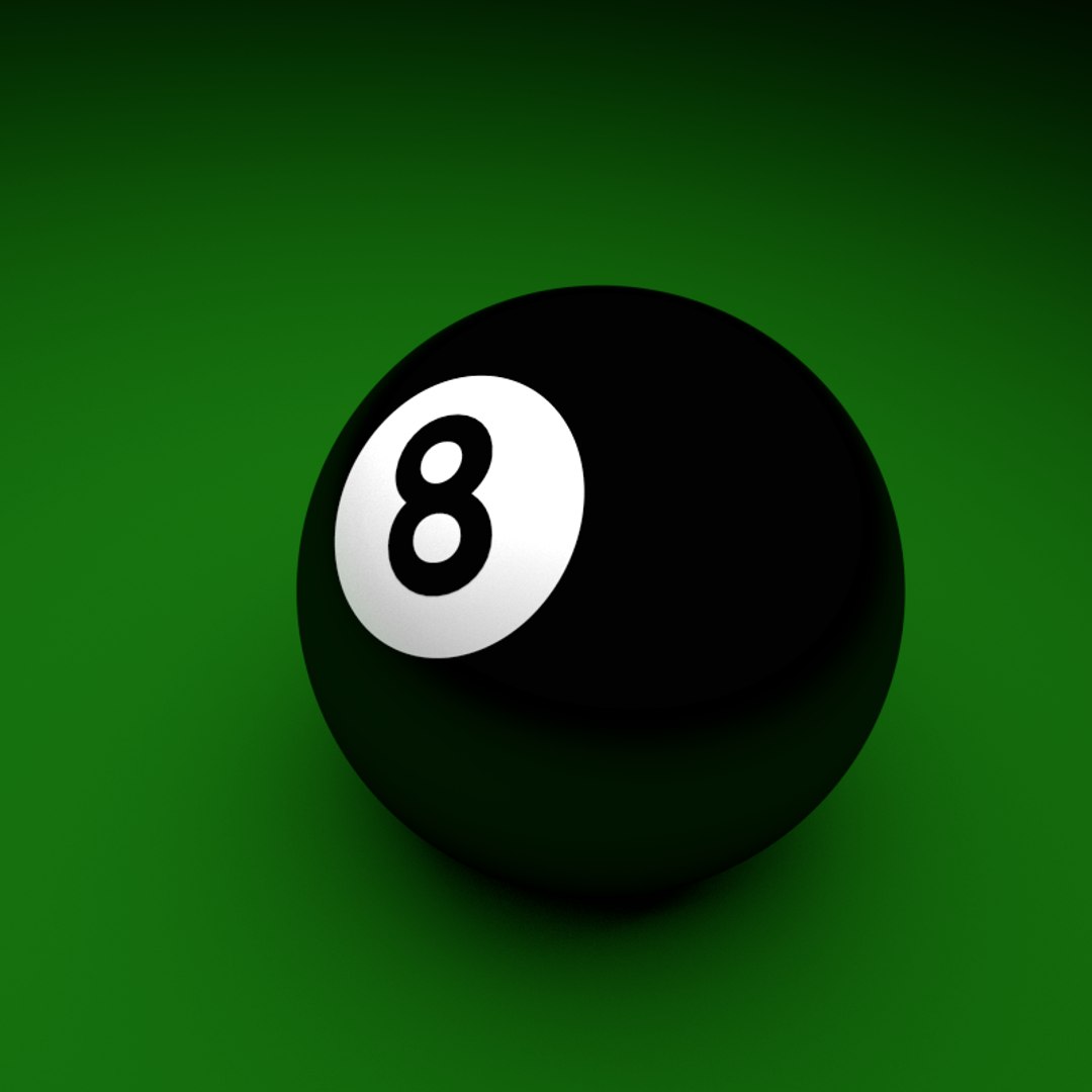3d model pool ball