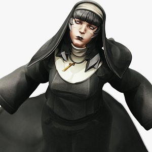3D Nun - Sister Katharine - Stylized Fantasy Character - 76