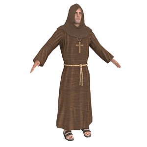 priest male man 3D model