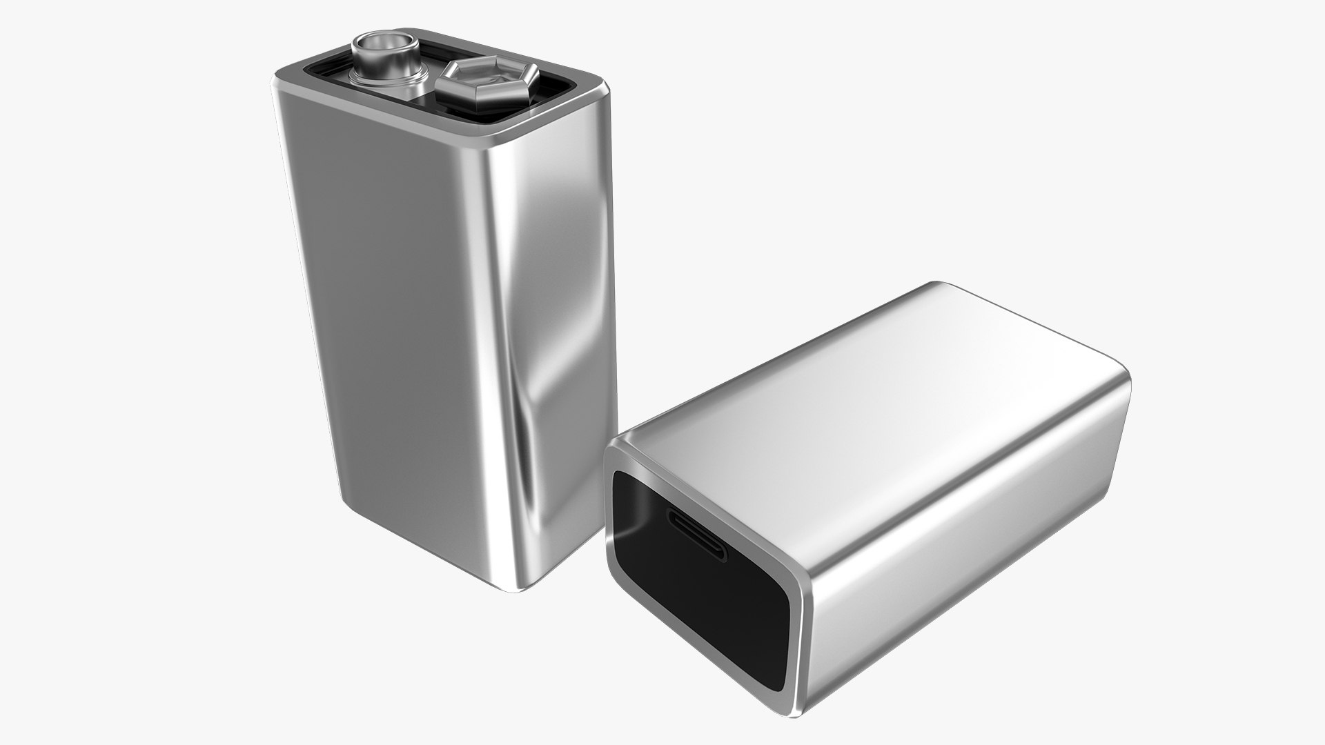 3D New Design Rechargeable 9 Volt Square Battery Type C Bottom Model ...