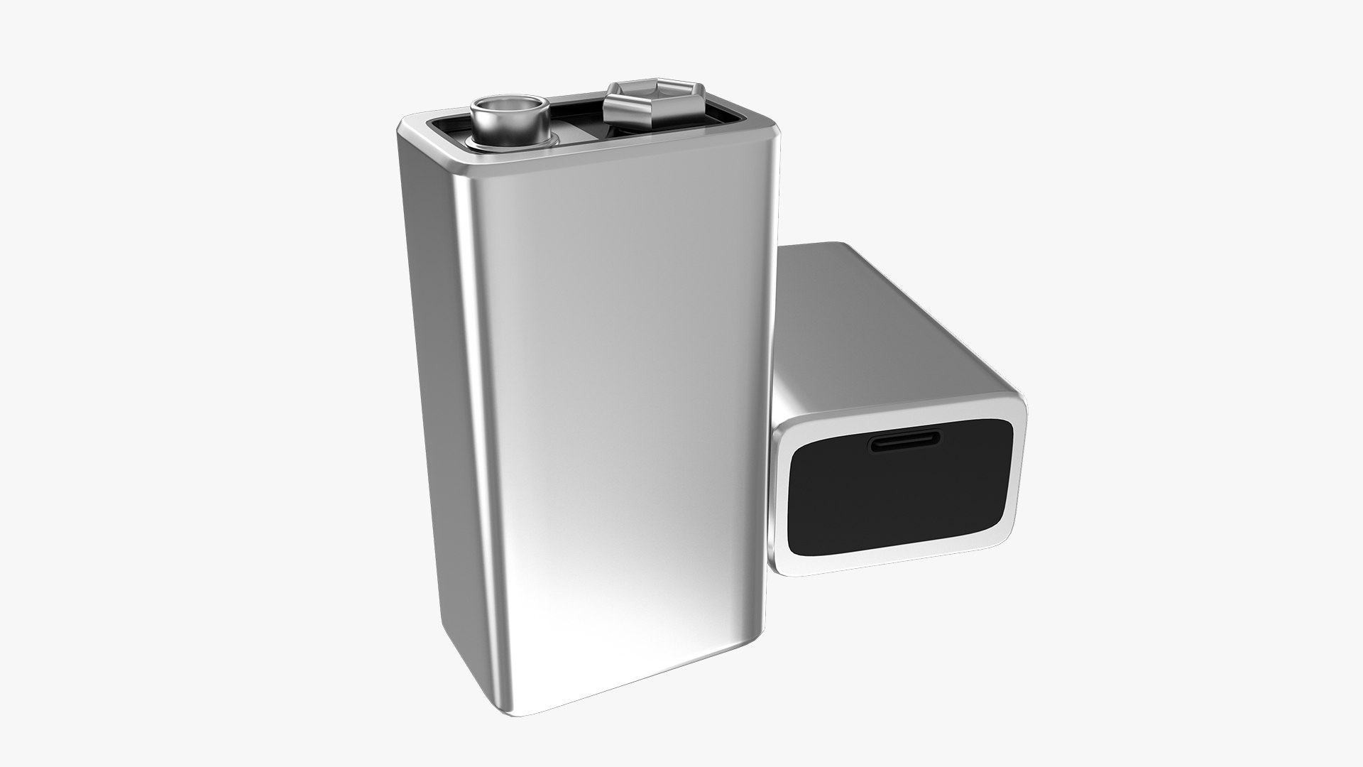 3D New Design Rechargeable 9 Volt Square Battery Type C Bottom Model ...