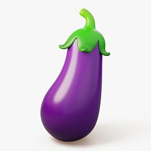 3D Stylized Eggplant model