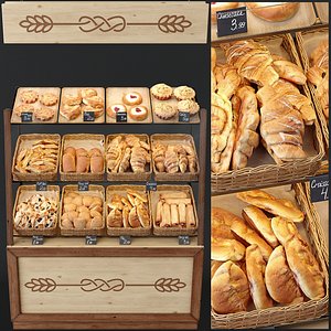 3D Showcase with pastries