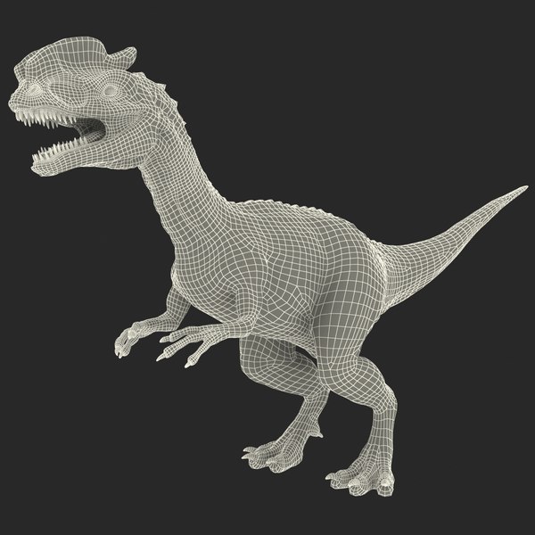 3d dilophosaurus 3 model