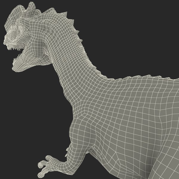 3d dilophosaurus 3 model