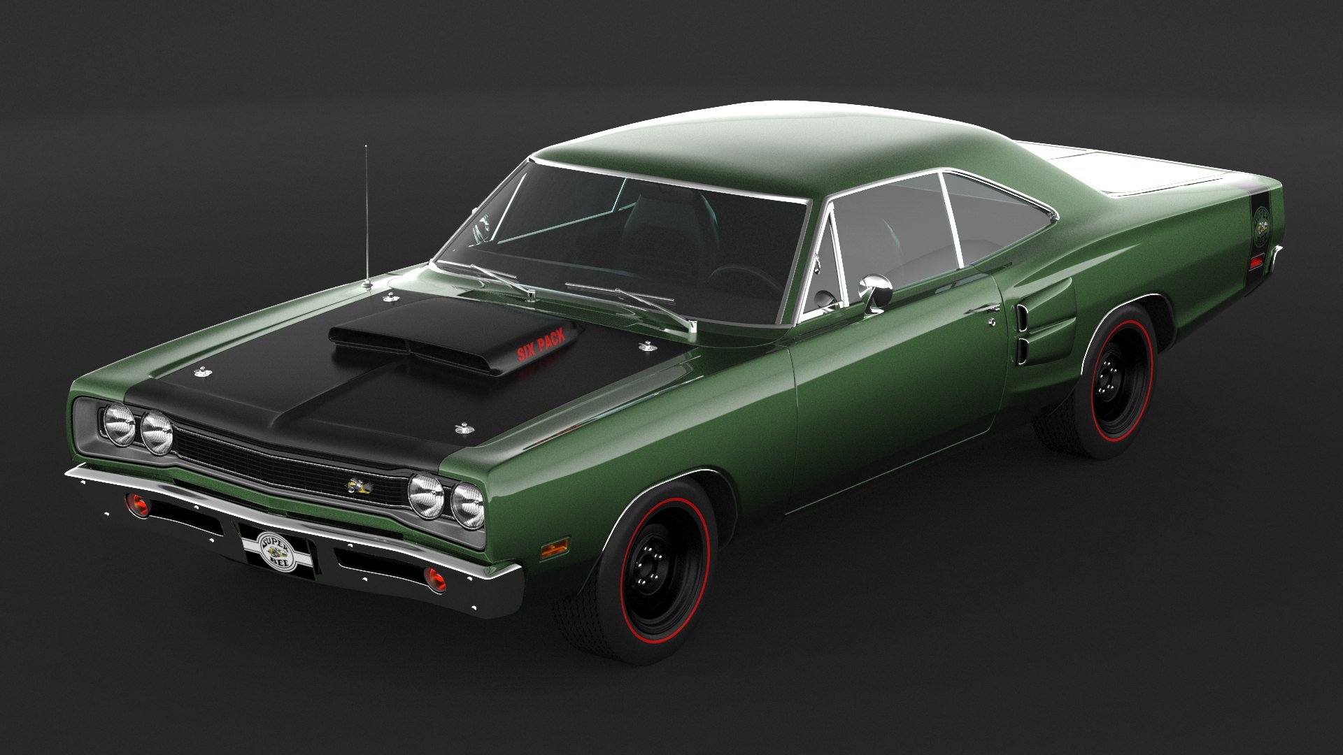 3D 1969 Dodge Super Bee - TurboSquid 1934255