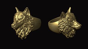 3D head wolf model