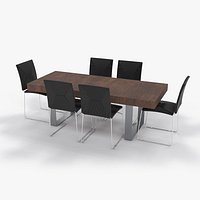 Wayfair Dinning Table Chair 3D Model