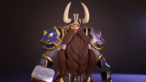 Dwarf Muradin Warcraft 3 Reforged 3D