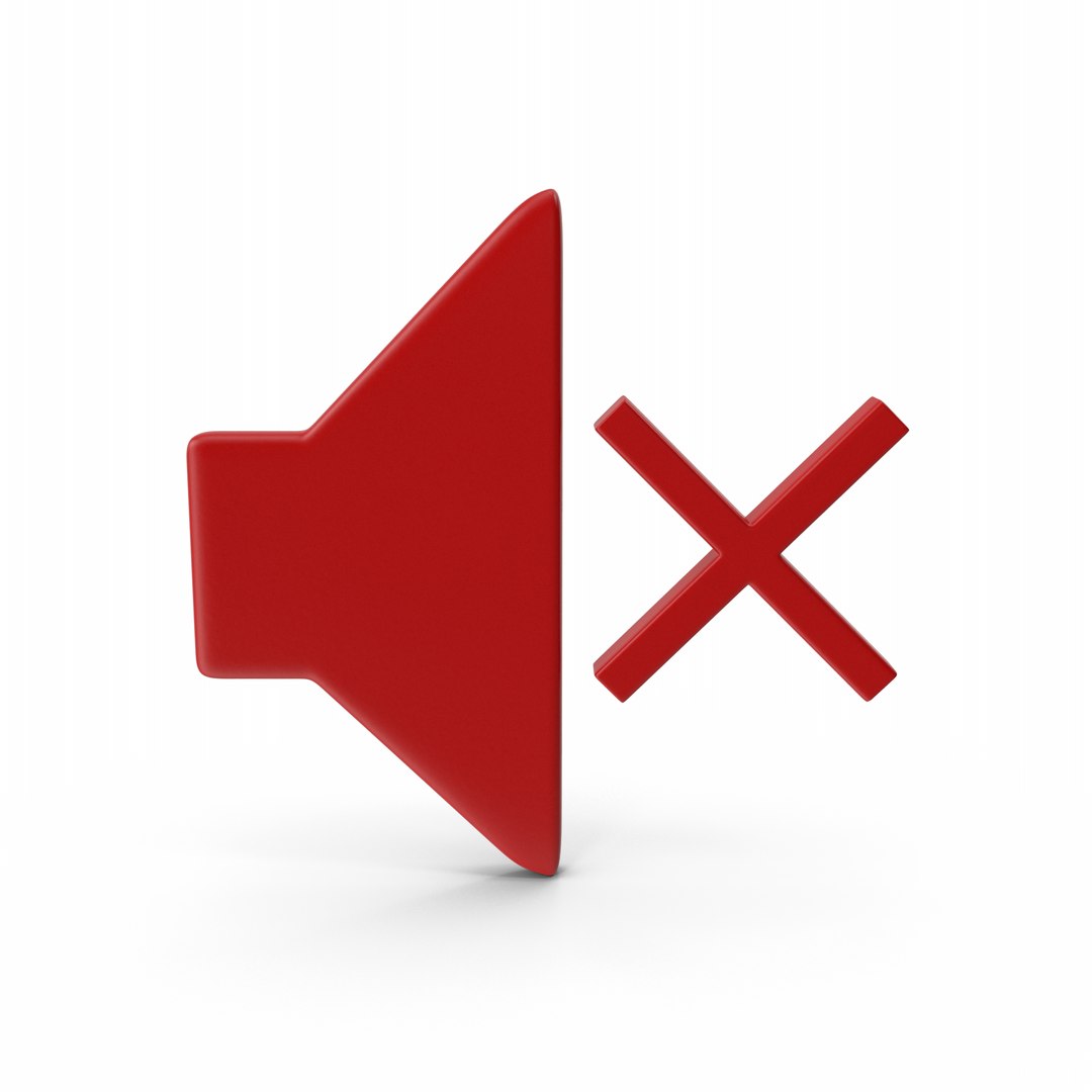 3D Sound Icon Red Model - TurboSquid 2316670