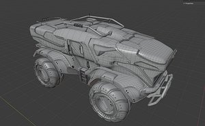 3D sci fi vehicle