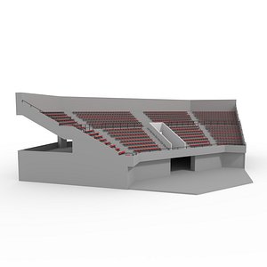3D model Stadium Tribune 09 Corner