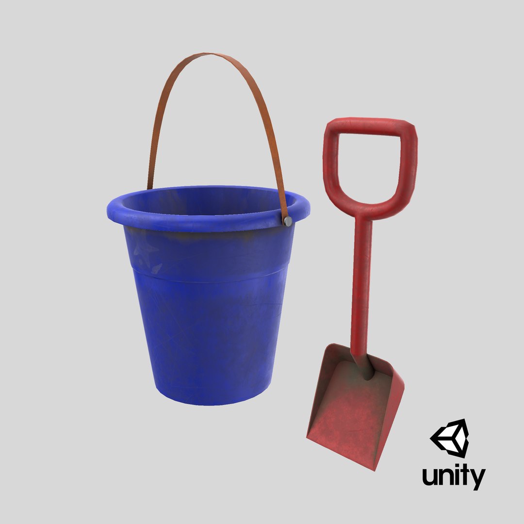 Sand Bucket And Shovel Low-poly PBR 3D - TurboSquid 2211938