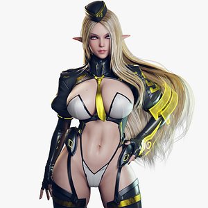Cyberpunk Elf - Game Ready