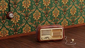3D Vintage Radio model