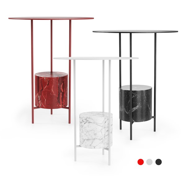 3D model black red white