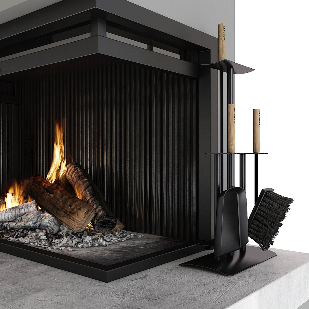 3D Model Fireplace Firewood - TurboSquid 1654800