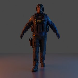 3D model CSGO FBI Agent